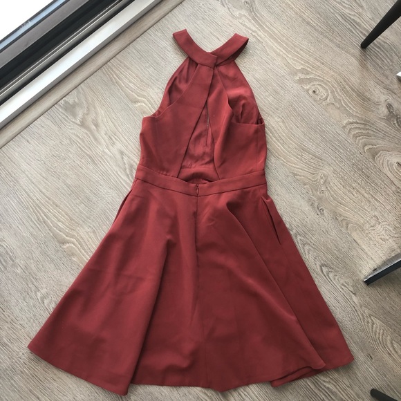 C/ MEO Collective | Maroon Halter Dress - Picture 7 of 12